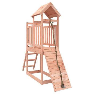 Playhouse with Climbing Wall Solid Wood Douglas