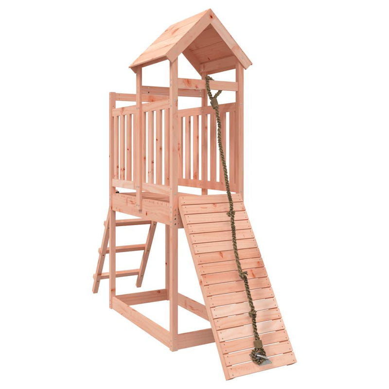 Playhouse with Climbing Wall Solid Wood Douglas