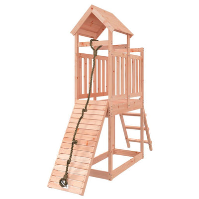 Playhouse with Climbing Wall Solid Wood Douglas