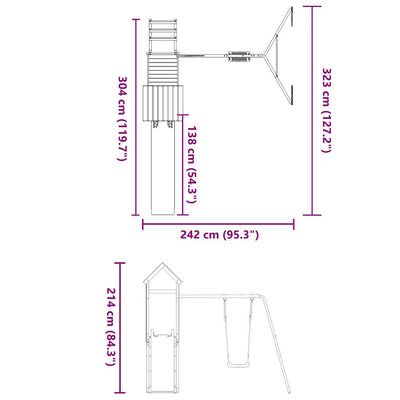 Outdoor Playset Solid Wood Douglas