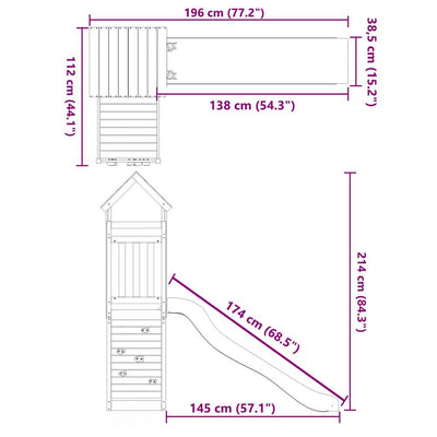 Outdoor Playset Solid Wood Douglas