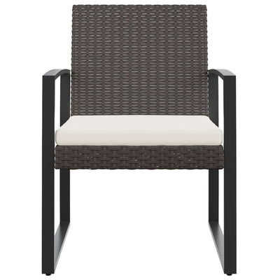 Garden Dining Chairs 2 pcs Black PP Rattan