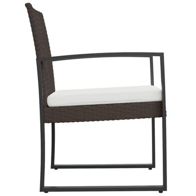 Garden Dining Chairs 2 pcs Black PP Rattan