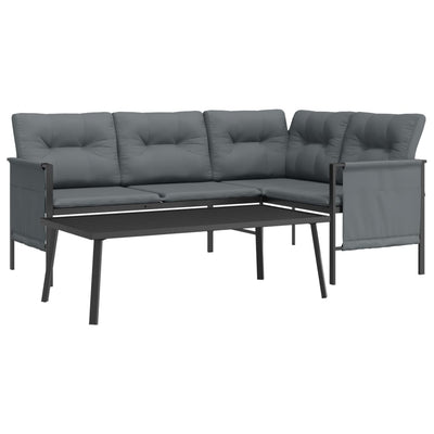 2 Piece Garden Lounge Set  Anthracite Steel