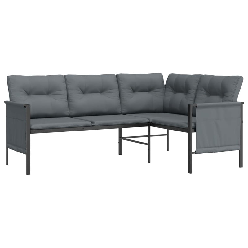 2 Piece Garden Lounge Set  Anthracite Steel