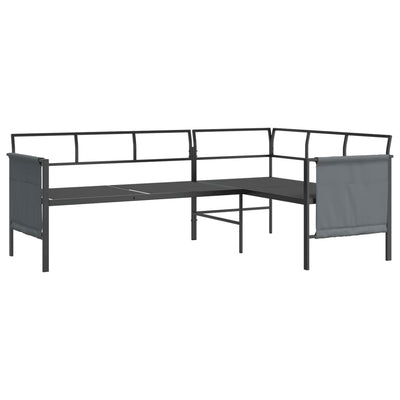 2 Piece Garden Lounge Set  Anthracite Steel