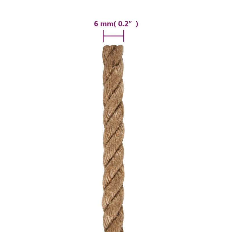 Jute Rope 50 m Long 6 mm Thick