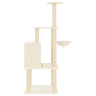 Cat Tree with Sisal Scratching Posts Cream 132 cm