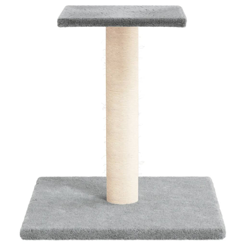 Cat Scratching Post with Platform Light Grey 38 cm