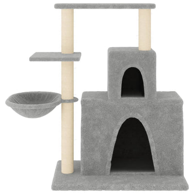 Cat Tree with Sisal Scratching Posts Light Grey 83 cm