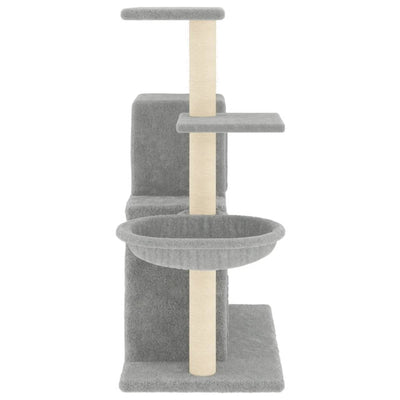 Cat Tree with Sisal Scratching Posts Light Grey 83 cm