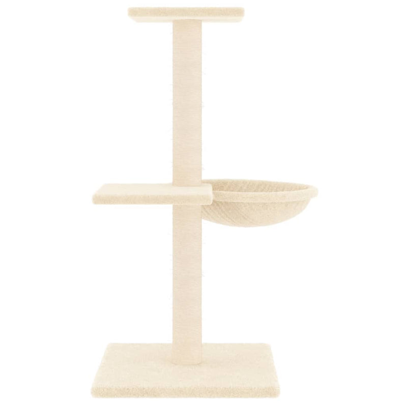 Cat Tree with Sisal Scratching Posts Cream 72 cm