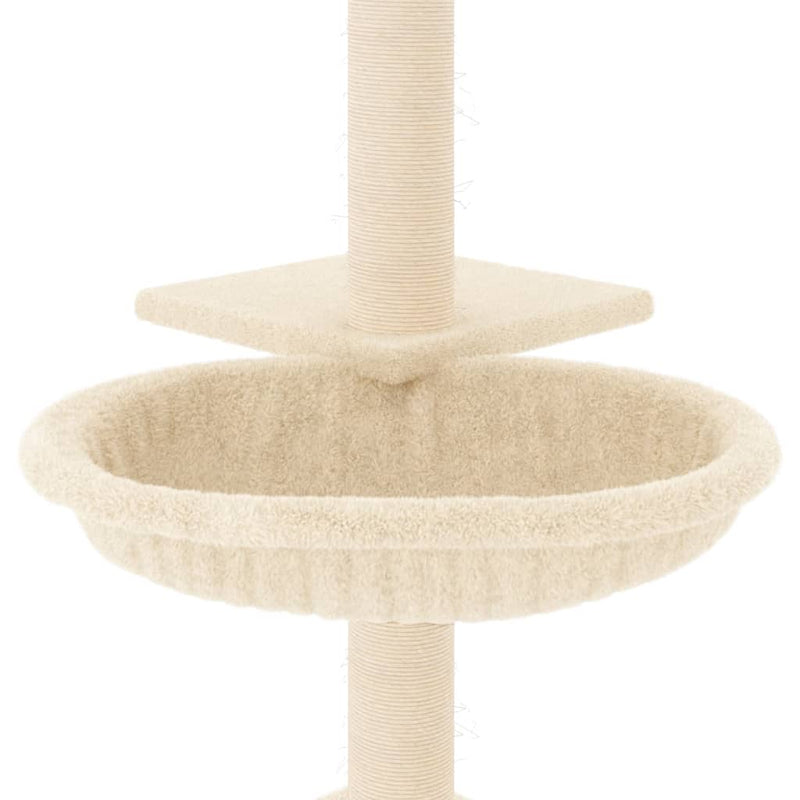 Cat Tree with Sisal Scratching Posts Cream 72 cm