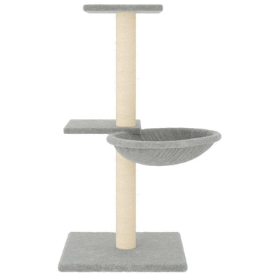 Cat Tree with Sisal Scratching Posts Light Grey 72 cm