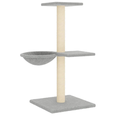 Cat Tree with Sisal Scratching Posts Light Grey 72 cm