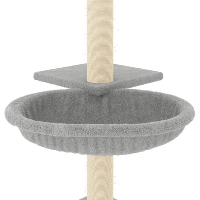 Cat Tree with Sisal Scratching Posts Light Grey 72 cm