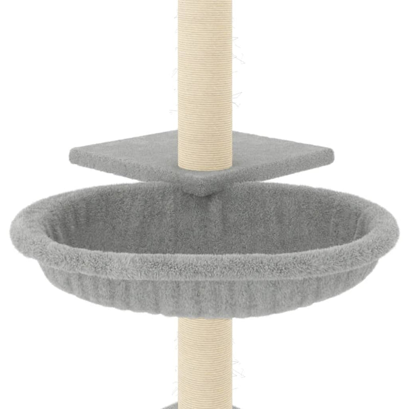 Cat Tree with Sisal Scratching Posts Light Grey 72 cm