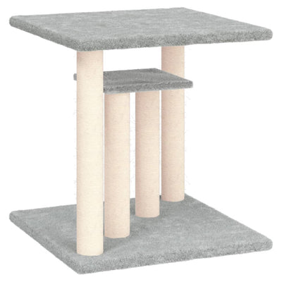 Cat Scratching Posts with Platforms Light Grey 50 cm