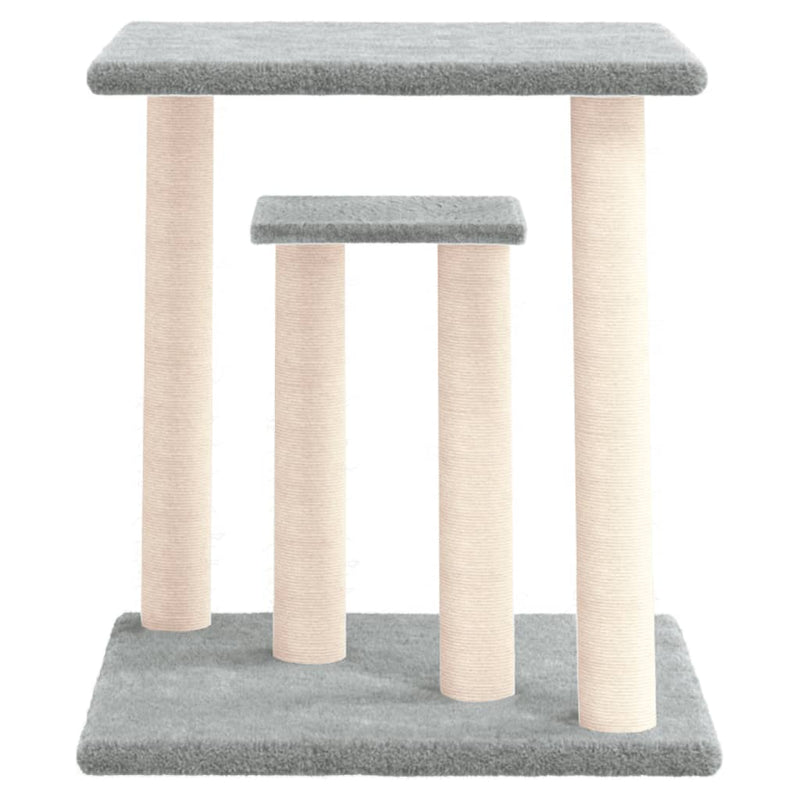 Cat Scratching Posts with Platforms Light Grey 50 cm