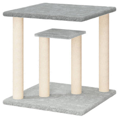 Cat Scratching Posts with Platforms Light Grey 50 cm