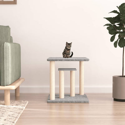 Cat Scratching Posts with Platforms Light Grey 50 cm