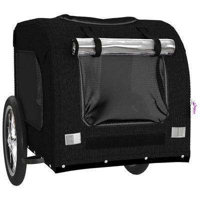 Pet Bike Trailer Black Oxford Fabric and Iron