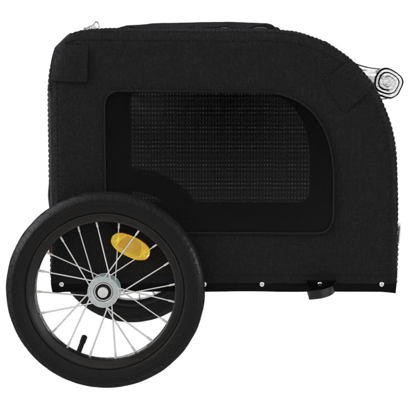 Pet Bike Trailer Black Oxford Fabric and Iron