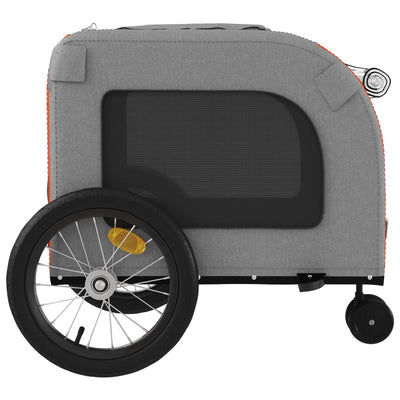 Pet Bike Trailer Red and Grey Oxford Fabric and Iron