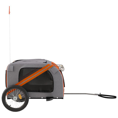 Pet Bike Trailer Orange and Black Oxford Fabric&Iron