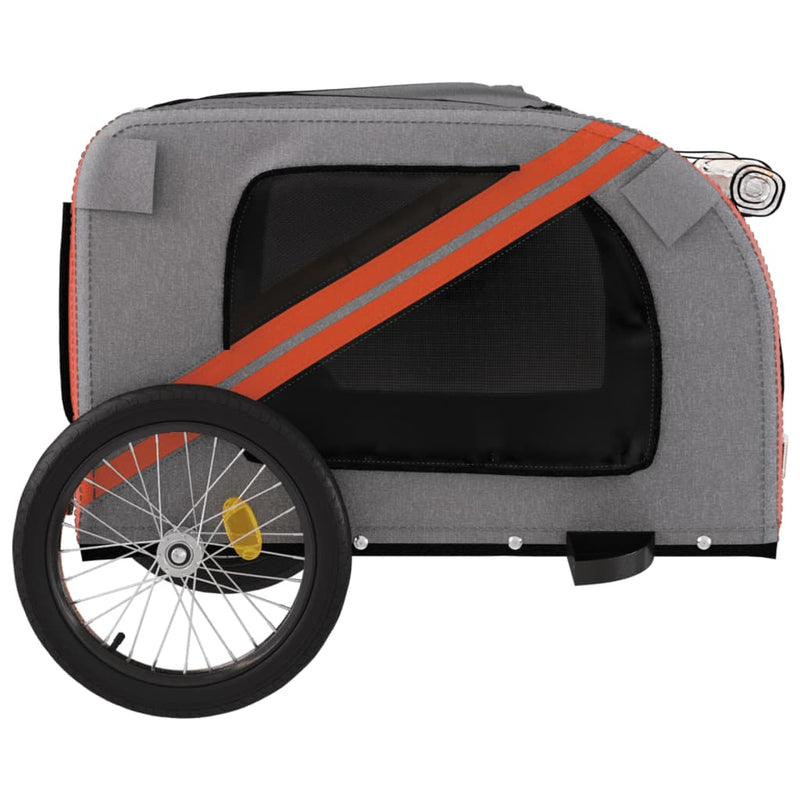 Pet Bike Trailer Orange and Black Oxford Fabric&Iron