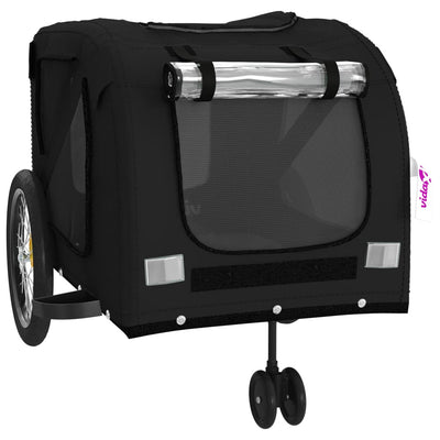 Pet Bike Trailer Black Oxford Fabric and Iron