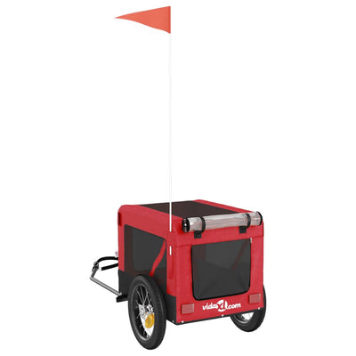 Pet Bike Trailer Red and Black Oxford Fabric&Iron