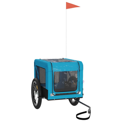 Pet Bike Trailer Blue and Black Oxford Fabric&Iron