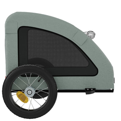 Pet Bike Trailer Grey Oxford Fabric and Iron