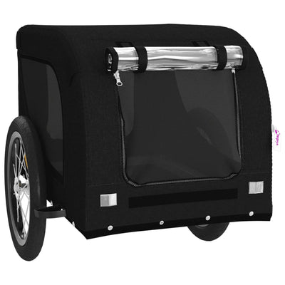 Pet Bike Trailer Black Oxford Fabric and Iron