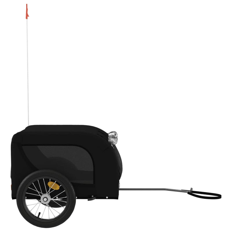 Pet Bike Trailer Black Oxford Fabric and Iron