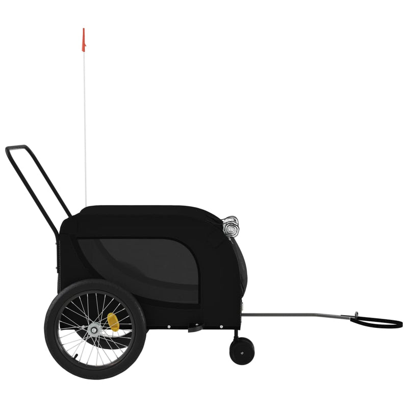 Pet Bike Trailer Black Oxford Fabric and Iron