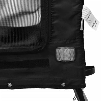 Pet Bike Trailer Black Oxford Fabric and Iron