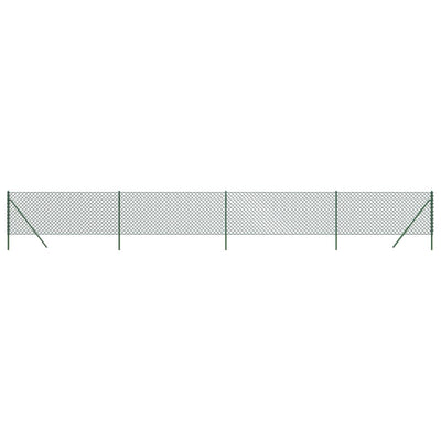 Chain Link Fence Green 0.8x10 m