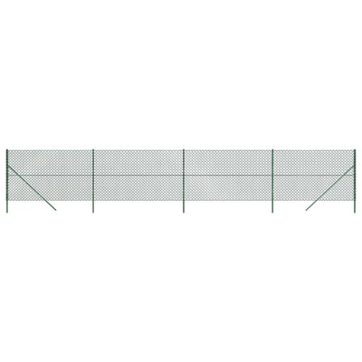 Chain Link Fence Green 1.4x10 m