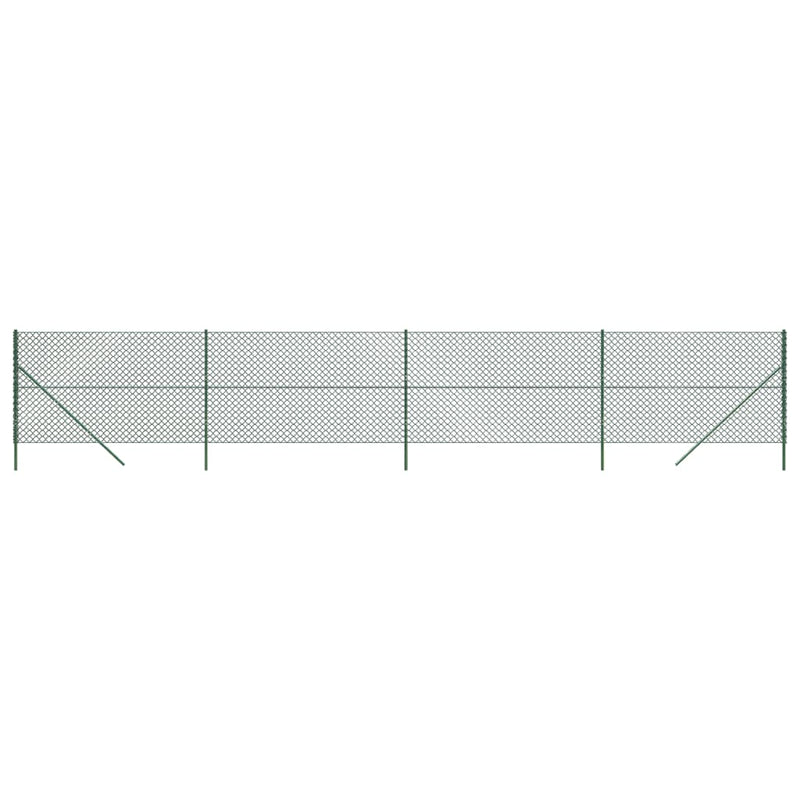 Chain Link Fence Green 1.4x10 m