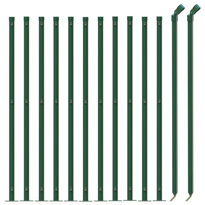 Chain Link Fence with Flange Green 0.8x25 m