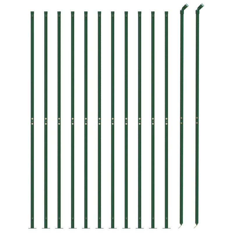 Chain Link Fence with Flange Green 1.6x25 m