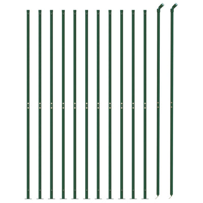 Chain Link Fence with Flange Green 1.8x25 m