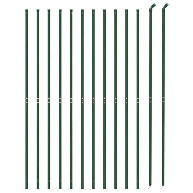 Chain Link Fence with Flange Green 1.8x25 m