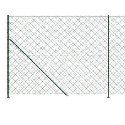 Chain Link Fence with Flange Green 1.8x25 m