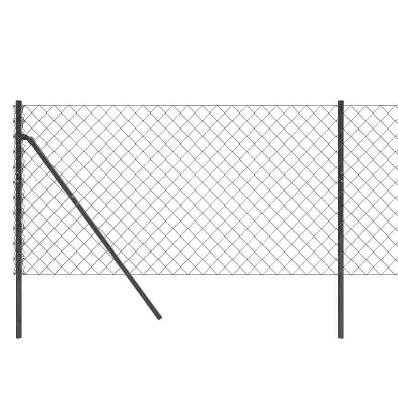 Chain Link Fence Anthracite 0.8x10 m