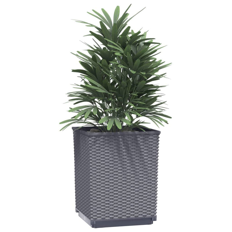 Planters 4 pcs Blue Grey 30x30x37 cm Polypropylene