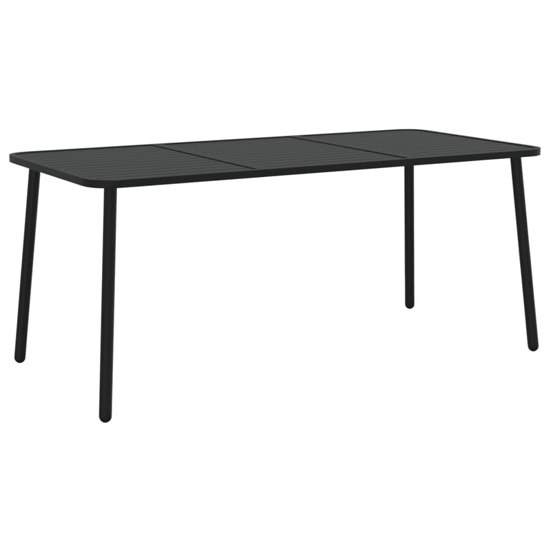 Garden Table Anthracite 165x80x71 cm Steel