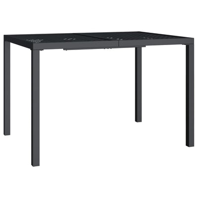 Garden Table Anthracite 110x80x72 cm Steel